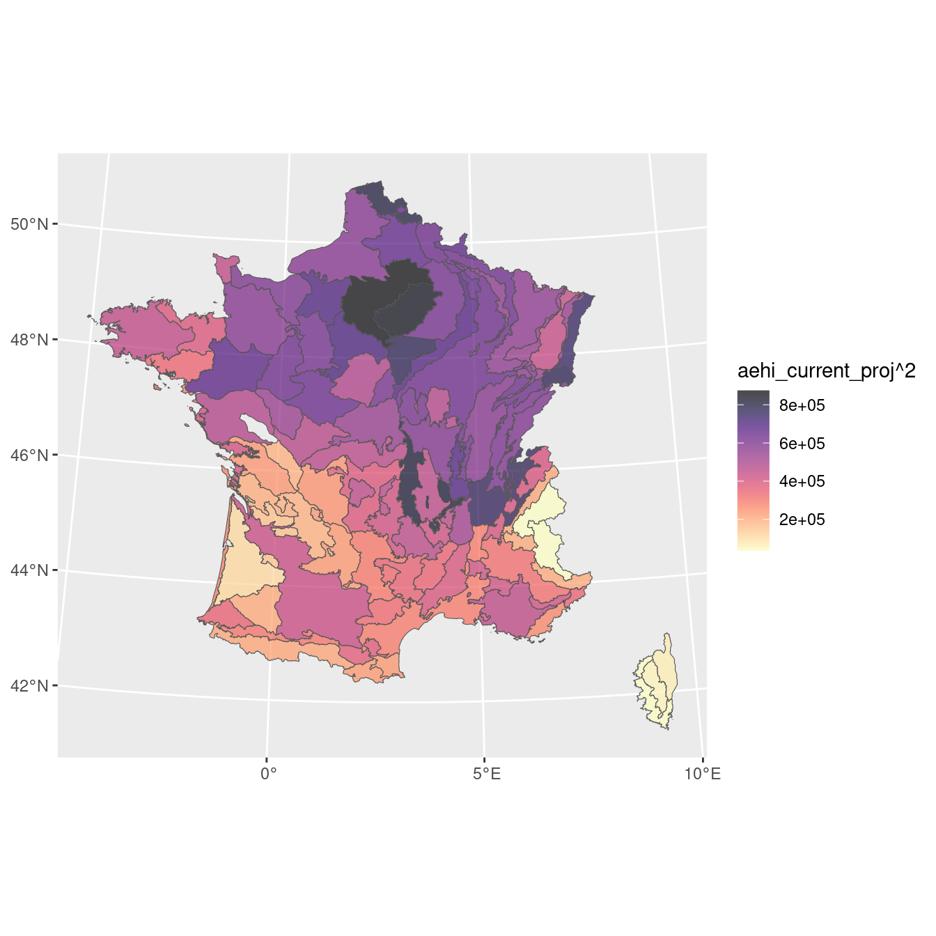 A) Carte de densité selon l'IFN ; B) Probabilité d'occurrence selon le modèle d'ensemble.