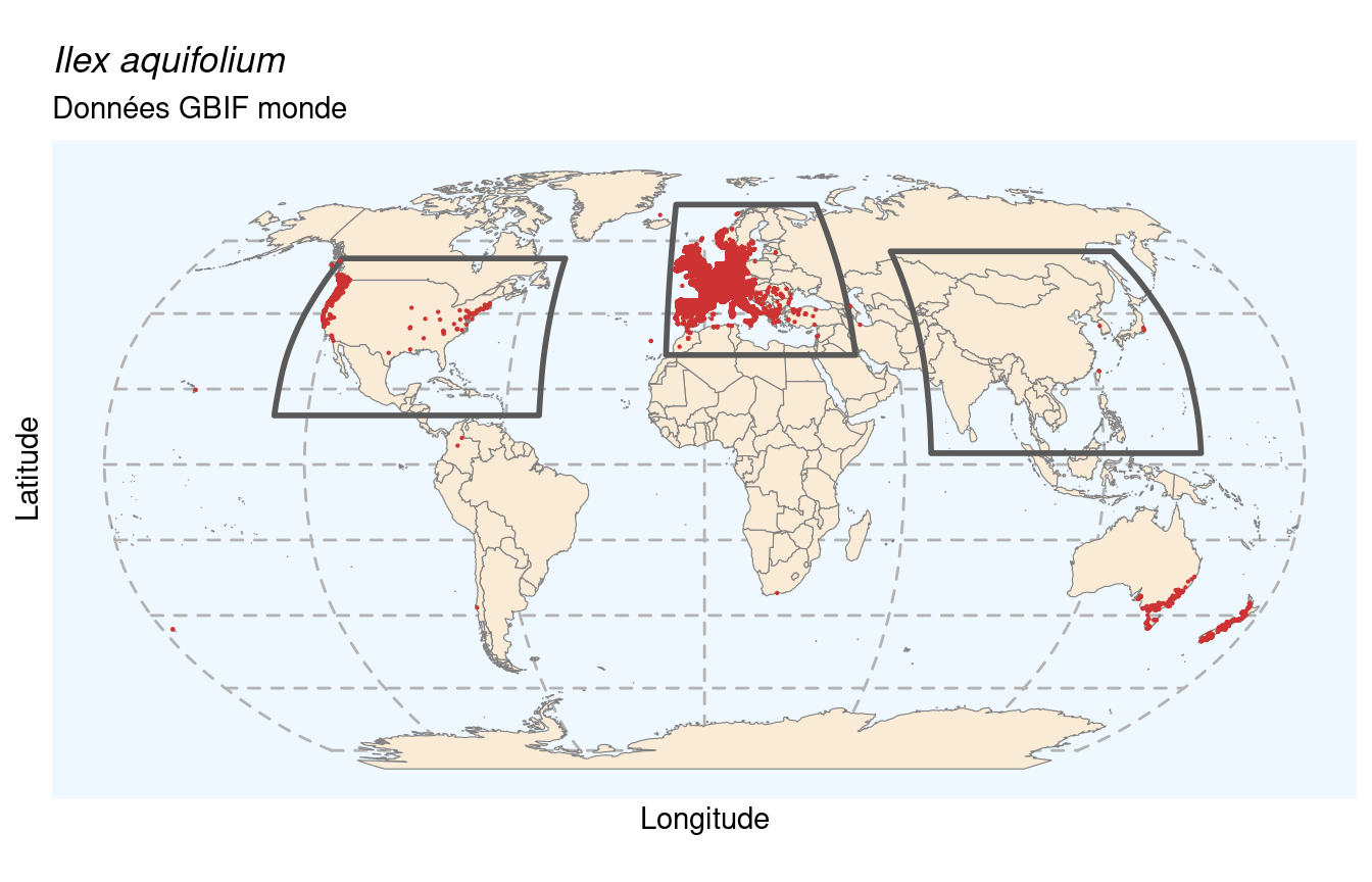 Occurrences de Ilex aquifolium dans le monde.