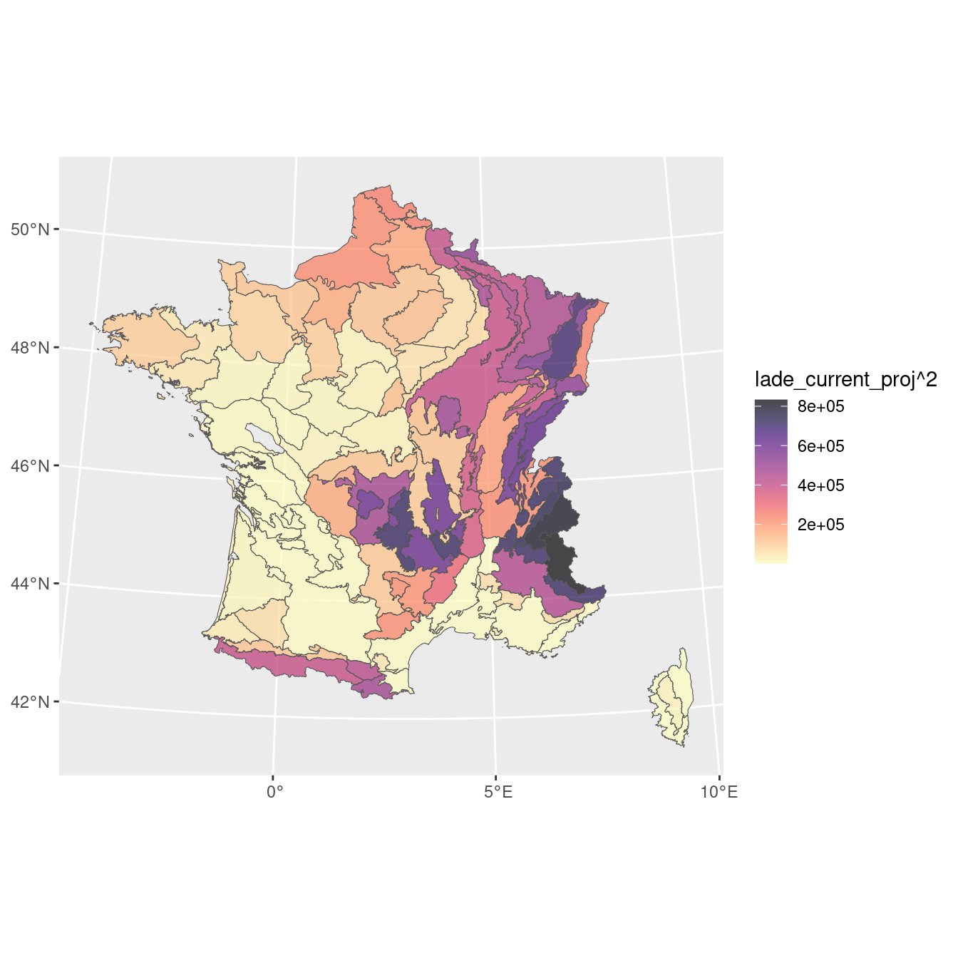 A) Carte de densité selon l'IFN ; B) Probabilité d'occurrence selon le modèle d'ensemble.
